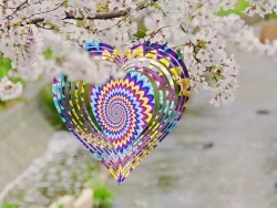 Double-Sided Sublimation Blanks Aluminium Wind Spinner (Heart, 10 inch)