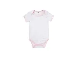 Mono Bebé Manga Corta Talla XL (Borde rosa,12-18M)