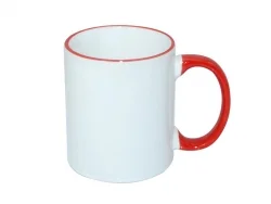 Sublimation 11oz Rim Handle Mug - Red