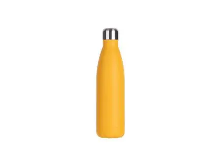 17oz/500ml Powder Coated Stainless Steel Cola Bottle (Yellow)
