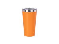 16oz/480ml Powder Coated Stainless Steel Tumbler(Orange)MOQ:1000pcs