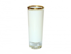 Sublimation 3oz Shot Glass Mug with Gold Rim