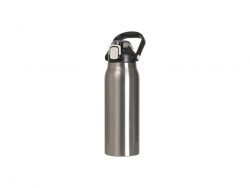 Sublimation Blanks 57oz/1700ml Stainless Steel Travel Bottle w/ Black Portable Straw Lid &amp; Handle(Silver)
