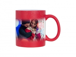 Caneca mágica 11oz (Céu Estrelado Vermelho, Mate)