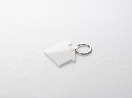 Sublimation Blanks Plastic Keyring (House, 5.3*5cm)