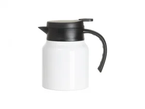 Sublimation Blanks 32oz/1000ml Stainless Steel Coffee Pot w/ Black Handle&amp; Lid (White)