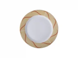 Sublimation 10&quot; Plate w/ Golden Pattern