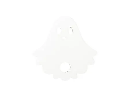 Sublimation Blanks Hardboard Name Tag (7.6*7.6*0.3cm,Halloween Ghost Shape)