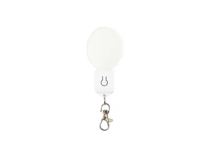 Sublimation Blanks Colorful LED Acrylic Light Up Keyring(Oval shape,7 colors)