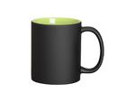 11oz Two-Tone Engravable Matte Black Mug (Green)