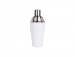 Sublimation 550ml Stainless Steel Cocktail Shaker (White)