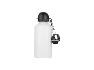 Sublimation Water Bottle 500ml, White with Two Caps