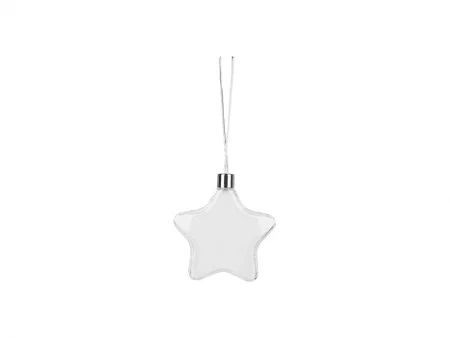 Sublimation Hanging Plastic Ornament (Star, 9*9.5cm)