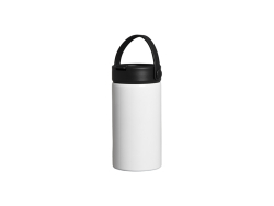 20oz/600ml Sublimation Stainless Steel Flask Tumbler w/ Protable Straw Lid (White)