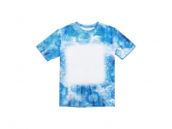 Sublimation Blanks Bleached Mist Cotton Feeling T-shirt (Blue S, M, L, XL, XXL, XXXL)