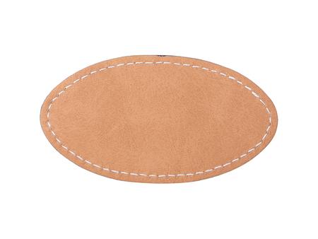 Sublimation PU Leather Badge Name Tag (Brown, Oval)