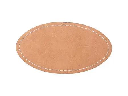 Sublimation PU Leather Badge Name Tag (Brown, Oval)