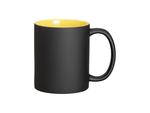 11oz Two-Tone Engravable Matte Black Mug (Yellow)