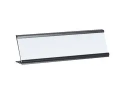6 x 20cm  Black Name Plate Holder with White Box