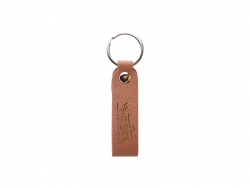 Laser Engraving PU Leather Keychain (Handle,Brown)