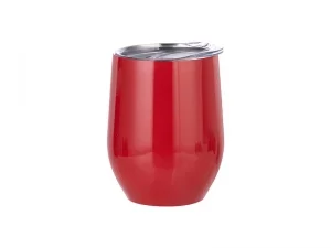 Sublimation 12oz Stainless Steel Stemless Wine Cup (Red)