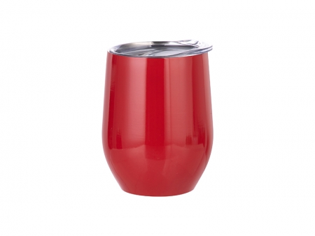 Sublimation 12oz Stainless Steel Stemless Wine Cup (Red)