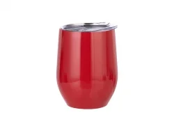 Sublimation 12oz Stainless Steel Stemless Wine Cup (Red)