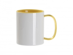 Sublimation Blanks 11oz Two-Tone Color Mug - Yellow (Glass Yellow Handle)