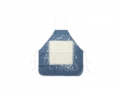 Sublimation Blanks Bleached Starry Linen Apron (Faux Denim, 70*72cm)