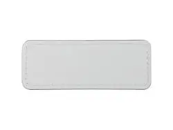 Sublimation PU Leather Badge Name Tag (White, Small Rectangle)