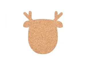 Engraving Blanks Christmas Deer Shape Cork Coaster