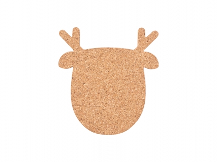 Engraving Blanks Christmas Deer Shape Cork Coaster