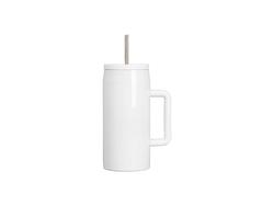 40oz Sublimation Stainless Steel Tumbler With Straw -White
