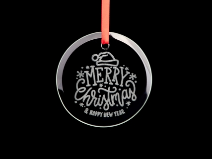 3.5&quot; Engraved Glass (Ornament Circle)