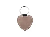 Sublimation PU Leather Key Chain (Gray, Heart)