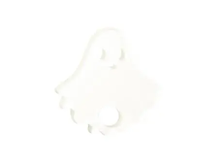 Sublimation Blanks Acrylic Name Tag (7.6*7.6*0.4cm,Halloween Ghost Shape)