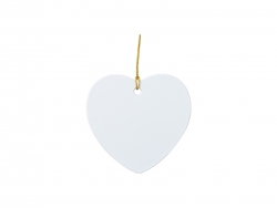 Sublimation Blanks Plastic Heart Ornament(7.5*7.2cm)