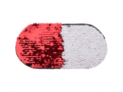 Adesivo Lentejoula (Oval, Vermelho com Branco)