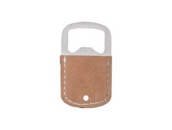 Abridor Garrafa Inox Couro PU (Azul, 3.2*5.2cm)