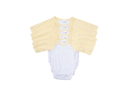 Mono Bebé Manga Larga Raglán Talla M (Amarillo,3-6M)