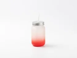 15oz/450ml Sublimation Blanks Mason Jar No Handle (Frosted, Gradient Color)