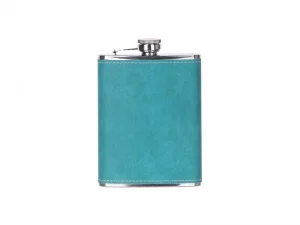 Sublimation 8oz/240ml Stainless Steel Flask with PU Cover (Green)