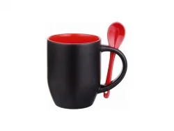 Sublimation 11oz Changing Color Spoon Mug (Red)