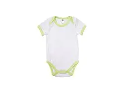 Baby Onesie Short Sleeve L(Green Edge,6-12M)