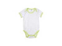 Baby Onesie Short Sleeve L(Green Edge,6-12M)