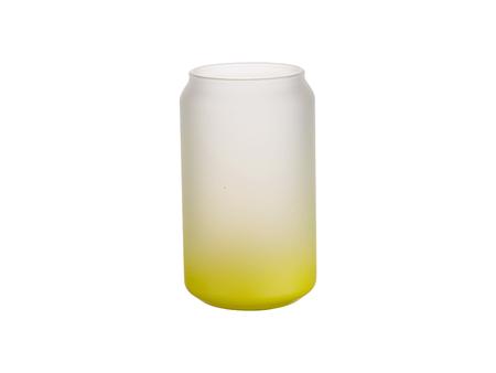 Sublimation 13oz/400ml Glass Mugs Gradient Lemon Yellow