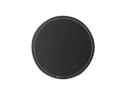 Posavasos Redondo Cuero PU (Φ9.5cm, Negro)