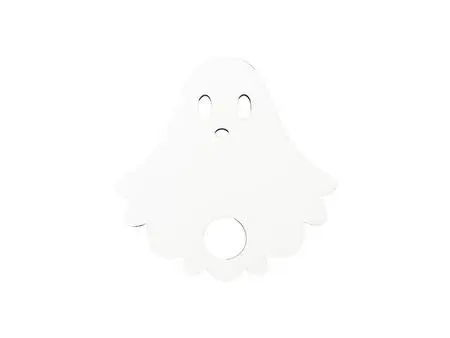 Sublimation Blanks Hardboard Name Tag (6.5*6.5*0.3cm,Halloween Ghost Shape)