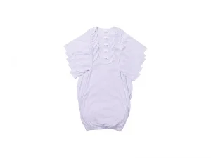 Sublimation Blanks Baby Long Sleeve Nightdress(White)