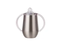 Sublimation 10oz/300ml Insulated Stainless Steel Sippy Cup with Spout (Silver)